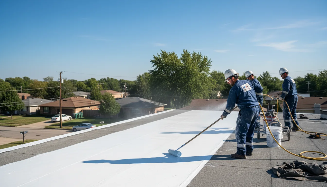 Commercial roof coating in Clarence, IA near me